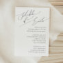 Whimsical Minimalist Script Schedule of Events Enclosure Card