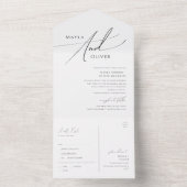 Whimsical Minimalist Script Seal and Send All In O All In One Invitation (Inside)