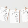 Whimsical Minimalist Script | Table Number Chart