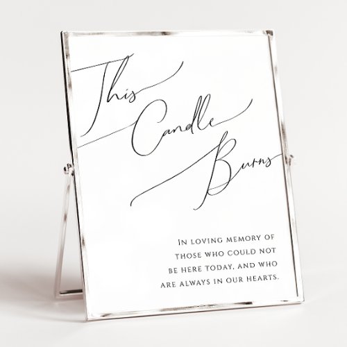 Whimsical Minimalist Script This Candle Burns Poster
