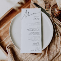 Whimsical Minimalist Script Wedding Dinner