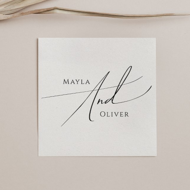 Whimsical Minimalist Script | Wedding Napkins (Creator Uploaded)
