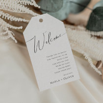 Whimsical Minimalist Script | Wedding Welcome Gift Tags