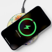 Whimsical mixed media collage art wireless charger (Phone)