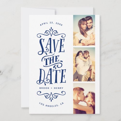 Whimsical Mod 3_Photo Save The Date  Navy