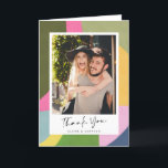 Whimsical Modern Abstract Personalized Photo Thank You Card<br><div class="desc">Whimsical Modern Abstract Personalized Photo Thank You Card</div>