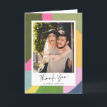 Whimsical Modern Abstract Personalized Photo Thank You Card<br><div class="desc">Whimsical Modern Abstract Personalized Photo Thank You Card</div>