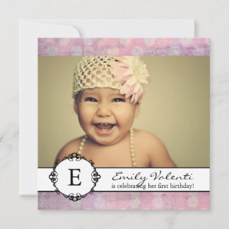 Whimsical & Modern Birthday Party Invitation