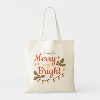 Whimsical Modern Christmas Holiday Tote Bag