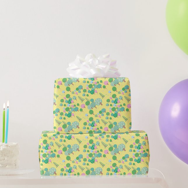 Whimsical Modern Forest Wrapping Paper (Party Gifts)