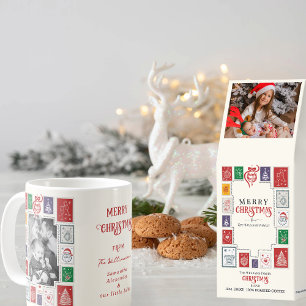 Whimsical Modern Nostalgia Christmas Photo Roasted Coffee