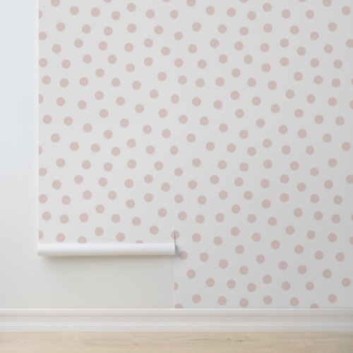 Whimsical Modern Pink Dots Pattern Wallpaper