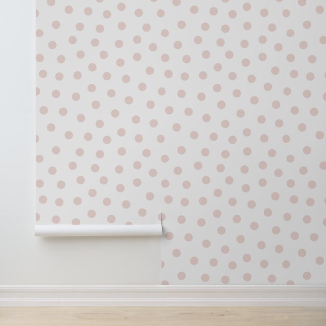 Whimsical Modern Pink Dots Pattern Wallpaper (Application)