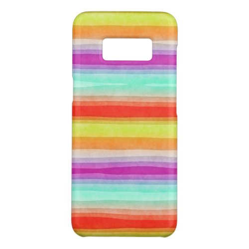 Whimsical Modern Watercolor Stripes Art Pattern Case_Mate Samsung Galaxy S8 Case