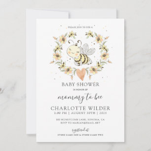Whimsical Mommy To Bee Baby Shower Invitation