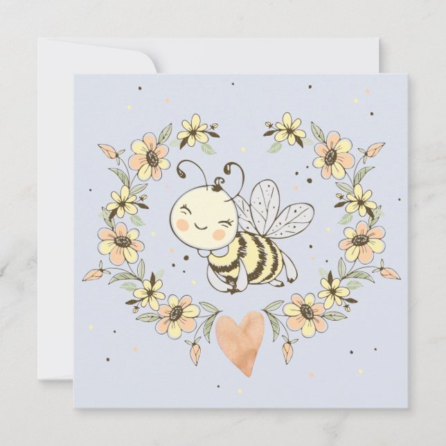 Whimsical Mommy To Bee Boy Baby Shower  Invitation (Front)