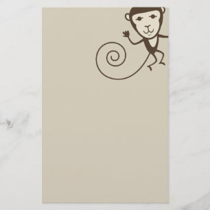 Whimsical Monkey Stationery