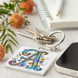 Whimsical Monogram Letter A