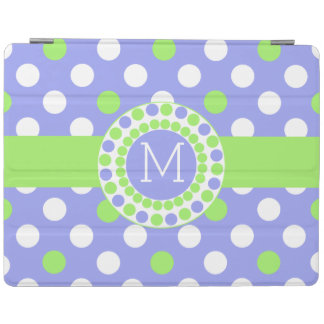 Whimsical Monogrammed Polka Dot iPad Cover