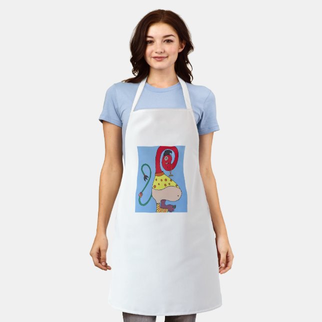 Whimsical Monster Chef Apron (Worn)