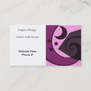 Whimsical Moon and Stars Business Card