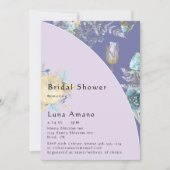 Whimsical Moon Purple Bridal Shower Invitation (Front)