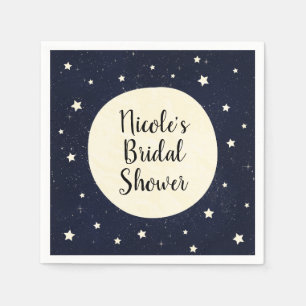 Whimsical Moon & Stars Celestial Baby Shower Paper Napkins