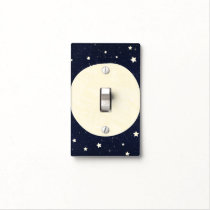 Whimsical Moon & Stars Celestial Nursery Bedroom Light Switch Cover