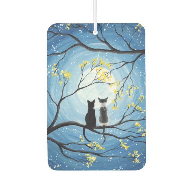 Whimsical Moon with Cats Air Freshener (Front)