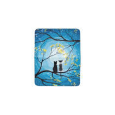 Whimsical Moon With Cats Card Holder at Zazzle