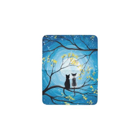Whimsical Moon With Cats Card Holder