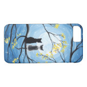 Whimsical Moon with Cats Case-Mate iPhone Case (Back (Horizontal))