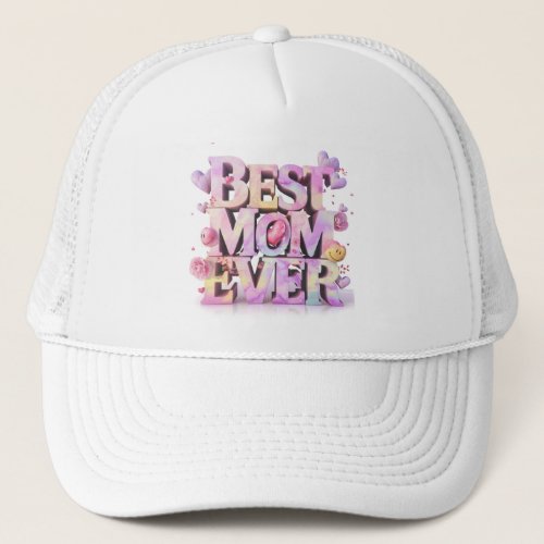 Whimsical Mother Day Hearts Flowers 3_d AP72 Trucker Hat