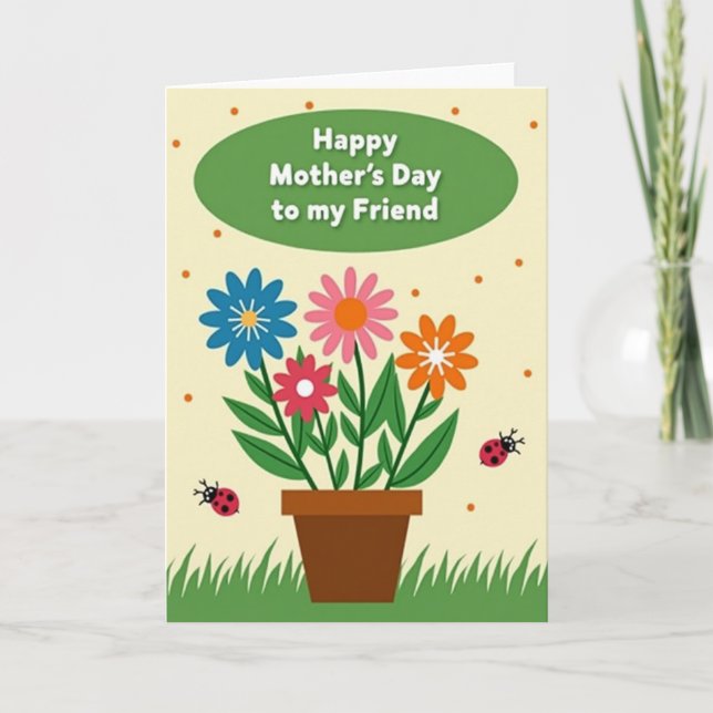 Whimsical Mothers Day Design Card (Front)