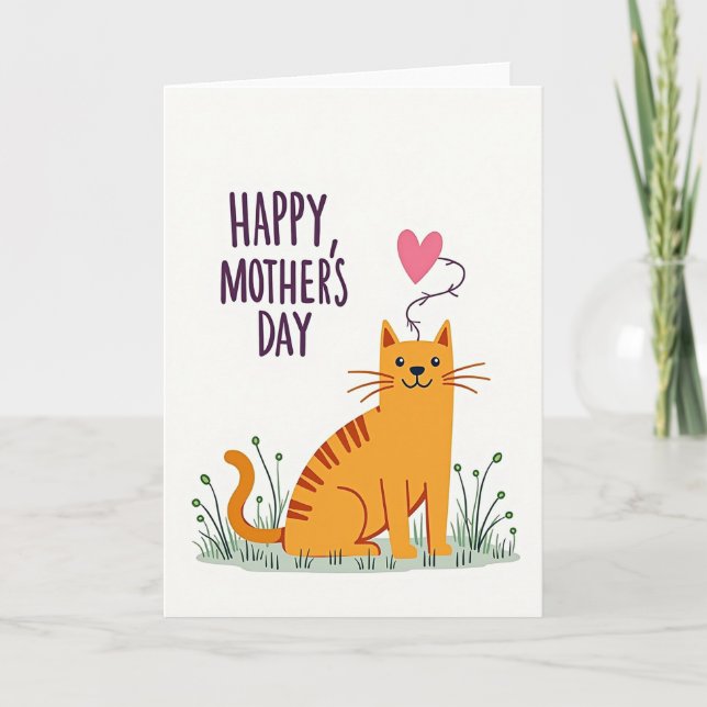 Whimsical Mothers Day Love Card (Front)