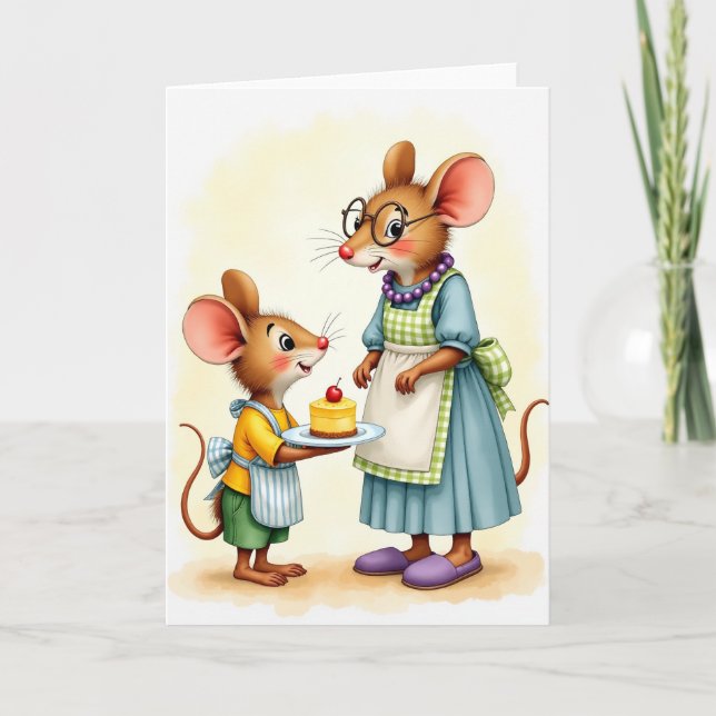 Whimsical Mothers Day Treat Card (Front)