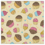 Whimsical Muffins and Cupcakes Baking Pattern Fabric
