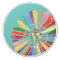 Whimsical Multi Color Watercolor Daisy Flower