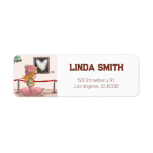 Whimsical Museum Diamond Mermaid Return Address Label