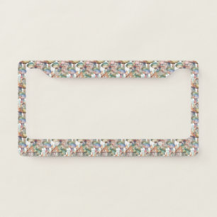 Whimsical Mushroom Cottage Pattern (3) License Plate Frame