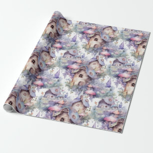 Whimsical Mushroom Cottage Pattern (5) Wrapping Paper