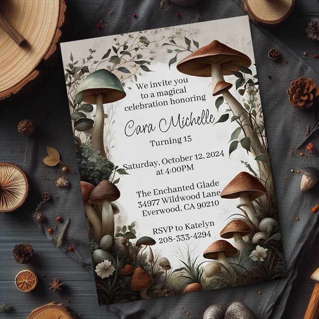 Whimsical Mushroom Forest  Invitation (Creator Uploaded)