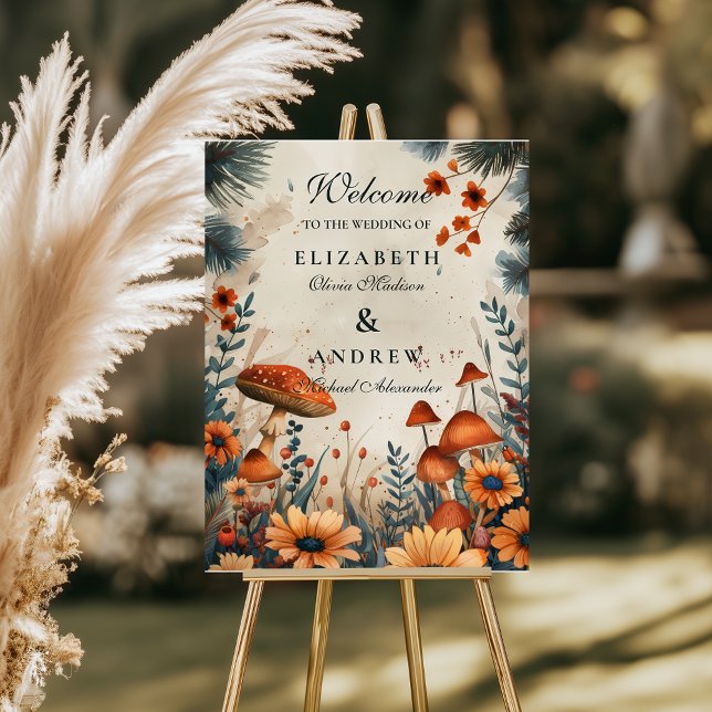 Whimsical Mushroom Forest Wedding Foam Board (Creator Uploaded)