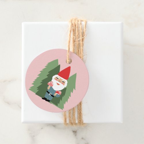Whimsical Mushroom Gnome Elf Santa Christmas Gift  Favor Tags