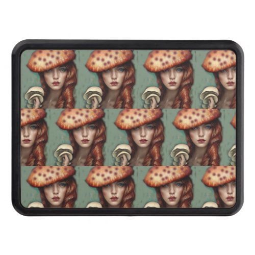 whimsical mushroom lovers hitch cover 