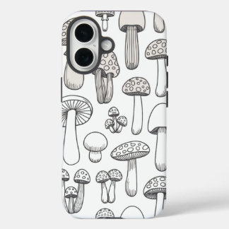 Whimsical Mushroom Pattern iPhone 16 Case