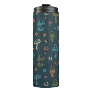 Whimsical Mushroom pattern Thermal Tumbler