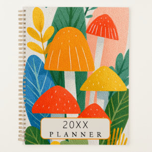 Whimsical mushroom planner