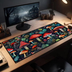 Whimsical Mushroom Woodland Forest Large Desk Mat