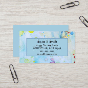 Whimsical Musical Painted Heart  Business Card